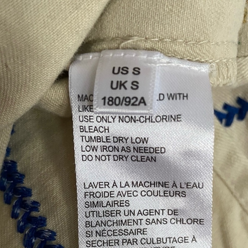 Urban Outfitters Flannel Cream Checkered Shirt with Embroidered Mushrooms - Picture 5 of 11